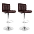 Load image into Gallery viewer, Artiss Set of 2 Gas Lift Bar Stools PU Leather - Chocolate Brown
