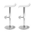 Load image into Gallery viewer, Artiss Set of 2 PU Leather Wave Style Bar Stools - White