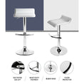 Load image into Gallery viewer, Artiss Set of 2 PU Leather Wave Style Bar Stools - White