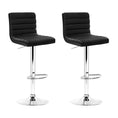Load image into Gallery viewer, Artiss Set of 2 PU Leather Bar Stools Padded Line Style - Black