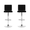 Load image into Gallery viewer, Artiss Set of 2 PU Leather Bar Stools Padded Line Style - Black