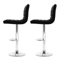 Load image into Gallery viewer, Artiss Set of 2 PU Leather Bar Stools Padded Line Style - Black