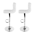 Load image into Gallery viewer, Artiss Set of 2 PU Leather Bar Stools Padded Line Style - White