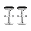 Load image into Gallery viewer, Artiss Set of 2 Backless PU Leather Bar Stools - Black and Chrome