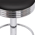 Load image into Gallery viewer, Artiss Set of 2 Backless PU Leather Bar Stools - Black and Chrome