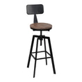 Load image into Gallery viewer, Artiss Rustic Industrial Style Metal Bar Stool - Black and Wood