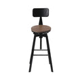 Load image into Gallery viewer, Artiss Rustic Industrial Style Metal Bar Stool - Black and Wood