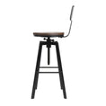 Load image into Gallery viewer, Artiss Set of 2 Rustic Industrial Style Metal Bar Stool - Black and Wood