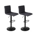 Load image into Gallery viewer, Artiss Set of 2 Faux Linen Bar Stools - Black