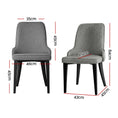 Load image into Gallery viewer, Artiss Set of 2 Fabric Dining Chairs - Grey