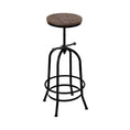 Load image into Gallery viewer, Artiss Bar Stool Industrial Round Seat Wood Metal - Black and Brown