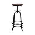 Load image into Gallery viewer, Artiss Bar Stool Industrial Round Seat Wood Metal - Black and Brown
