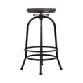 Load image into Gallery viewer, Artiss Bar Stool Industrial Round Seat Wood Metal - Black and Brown