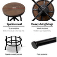 Load image into Gallery viewer, Artiss Bar Stool Industrial Round Seat Wood Metal - Black and Brown