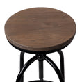 Load image into Gallery viewer, Artiss Set of 2 Bar Stool Industrial Round Seat Wood Metal - Black and Brown