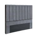 Load image into Gallery viewer, Artiss Bed Head Headboard Double Size Bedhead Velvet Frame Base VELA Grey