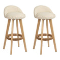 Load image into Gallery viewer, Artiss Set of 2 PU Leather Backrest Bar Stools - Beige