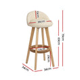 Load image into Gallery viewer, Artiss Set of 2 PU Leather Backrest Bar Stools - Beige