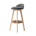 Load image into Gallery viewer, Artiss Set of 2 Fabric Backrest Bar Stools - Grey