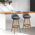 Load image into Gallery viewer, Artiss Set of 2 Fabric Backrest Bar Stools - Grey