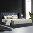 Load image into Gallery viewer, Artiss Bed Frame King Size Gas Lift Charcoal ISSA