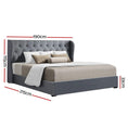 Load image into Gallery viewer, Artiss Bed Frame King Size Gas Lift Grey ISSA