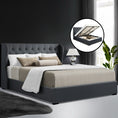 Load image into Gallery viewer, Artiss Bed Frame Queen Size Gas Lift Charcoal ISSA