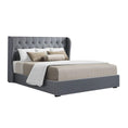 Load image into Gallery viewer, Artiss Bed Frame Queen Size Gas Lift Grey ISSA