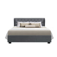 Load image into Gallery viewer, Artiss Bed Frame Queen Size Gas Lift Grey ISSA