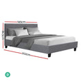 Load image into Gallery viewer, Artiss Bed Frame Double Size Grey NEO