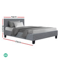 Load image into Gallery viewer, Artiss Bed Frame King Single Size Grey NEO