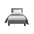 Load image into Gallery viewer, Artiss Bed Frame King Single Size Grey NEO
