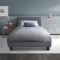 Load image into Gallery viewer, Artiss Bed Frame King Single Size Grey NEO
