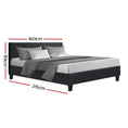 Load image into Gallery viewer, Artiss Bed Frame Queen Size Charcoal NEO