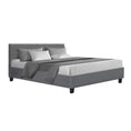 Load image into Gallery viewer, Artiss Bed Frame Queen Size Grey NEO