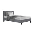 Load image into Gallery viewer, Artiss Bed Frame Single Size Grey NEO