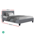 Load image into Gallery viewer, Artiss Bed Frame Single Size Grey NEO