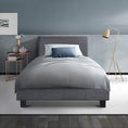 Load image into Gallery viewer, Artiss Bed Frame Single Size Grey NEO