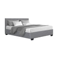 Load image into Gallery viewer, Artiss Bed Frame Double Size Gas Lift Grey NINO