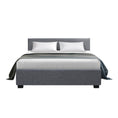 Load image into Gallery viewer, Artiss Bed Frame Double Size Gas Lift Grey NINO