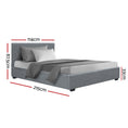 Load image into Gallery viewer, Artiss Bed Frame King Single Size Gas Lift Grey NINO