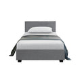 Load image into Gallery viewer, Artiss Bed Frame King Single Size Gas Lift Grey NINO
