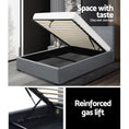 Load image into Gallery viewer, Artiss Bed Frame King Single Size Gas Lift Grey NINO