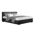 Load image into Gallery viewer, Artiss Bed Frame Queen Size Gas Lift Black NINO