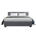 Load image into Gallery viewer, Artiss Bed Frame Queen Size Gas Lift Grey NINO