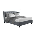Load image into Gallery viewer, Artiss Bed Frame Double Size Grey PIER