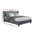 Load image into Gallery viewer, Artiss Bed Frame Double Size Grey PIER