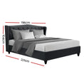 Load image into Gallery viewer, Artiss Bed Frame King Size Charcoal PIER