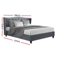 Load image into Gallery viewer, Artiss Bed Frame King Size Grey PIER