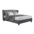 Load image into Gallery viewer, Artiss Bed Frame Queen Size Grey PIER